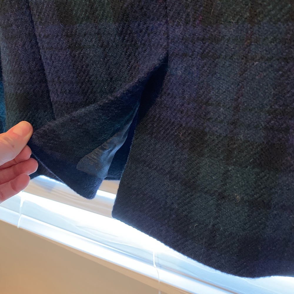 J.Crew schoolboy blazer wool blue plaid sz 0 EUC - Picture 5 of 6